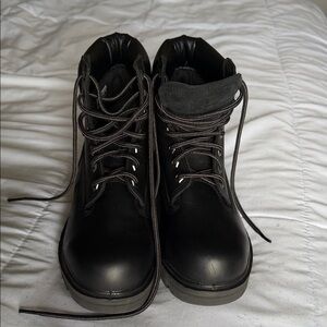 New Timberland Pro Black Leather Composite Toe Men's Sz 5.5 or Women’s Size 7